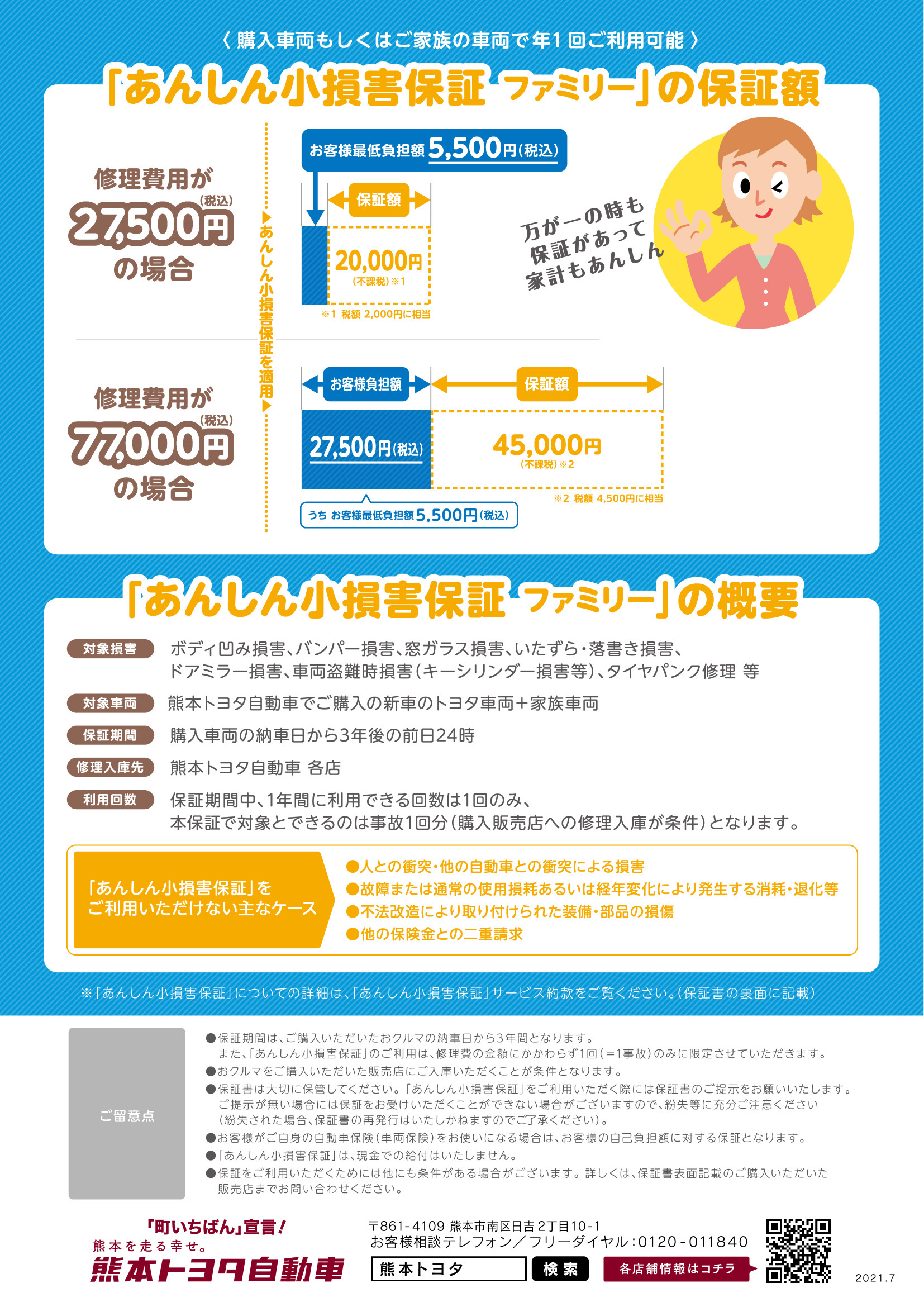 安心小損害保証ページ | 熊本トヨタ自動車株式会社の公式サイトです